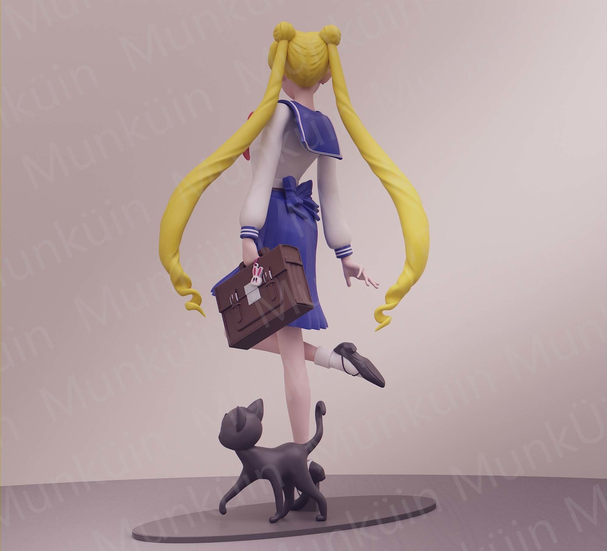 Usagi School- Fan art 3D print model_5