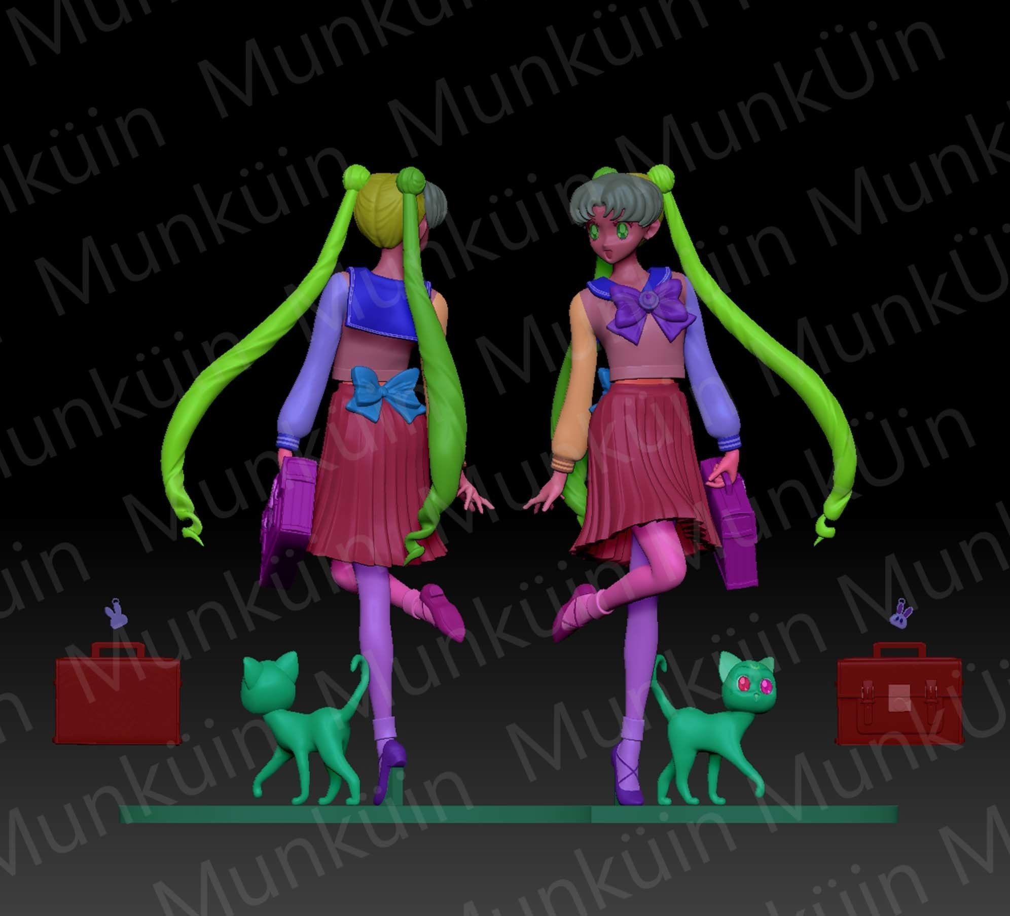 Usagi School- Fan art 3D print model_12