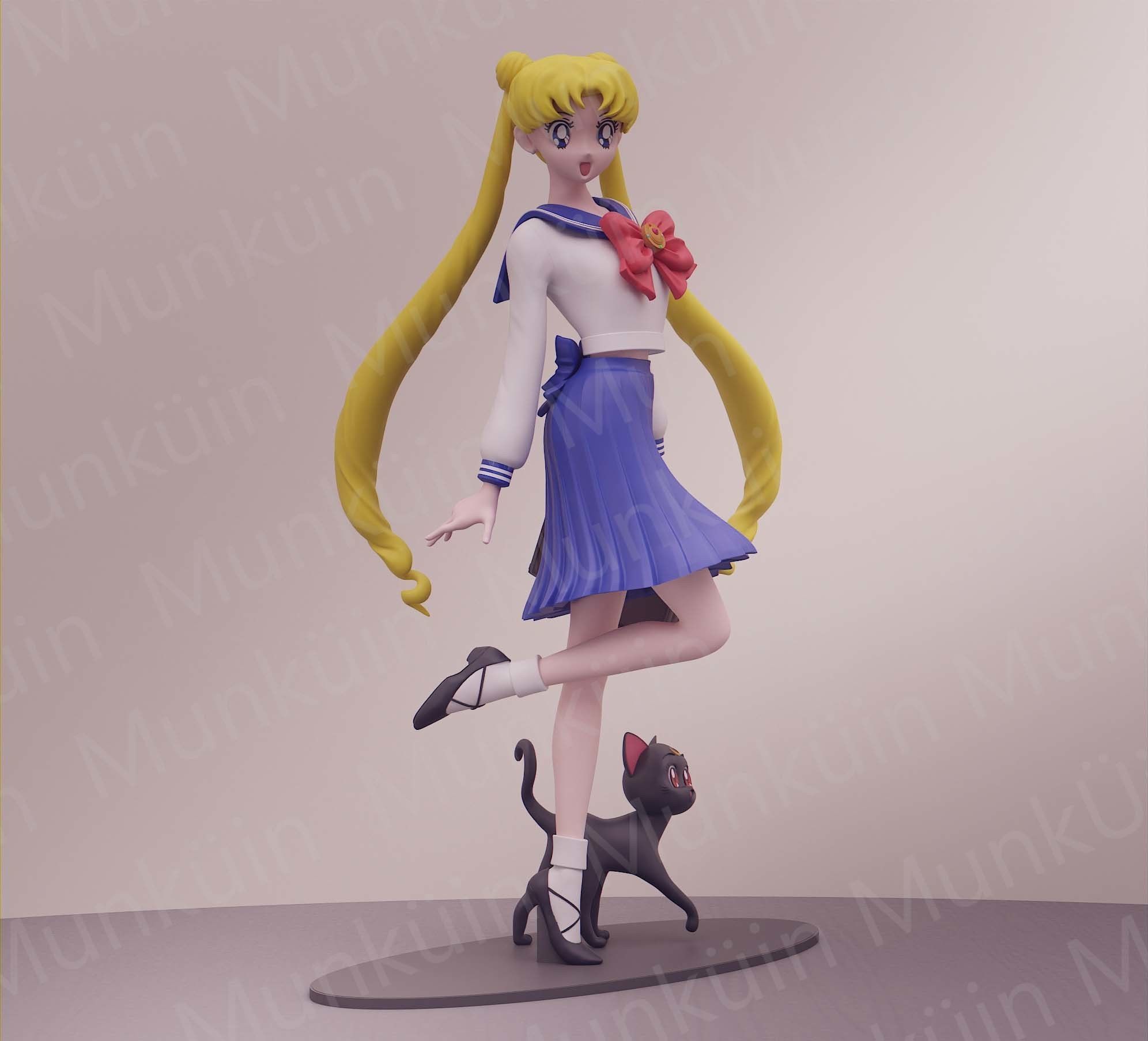 Usagi School- Fan art 3D print model_3