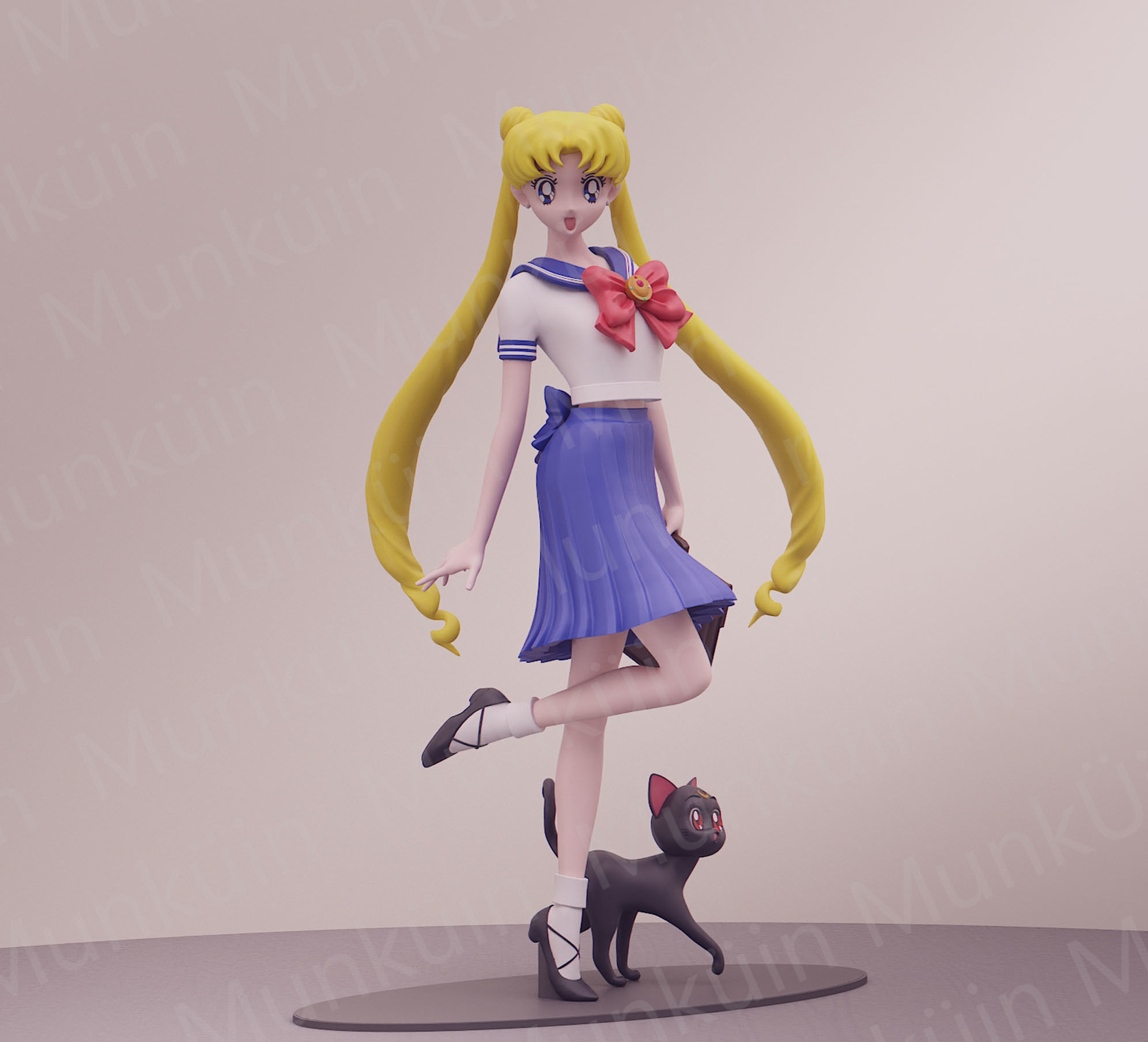 Usagi School- Fan art 3D print model_9