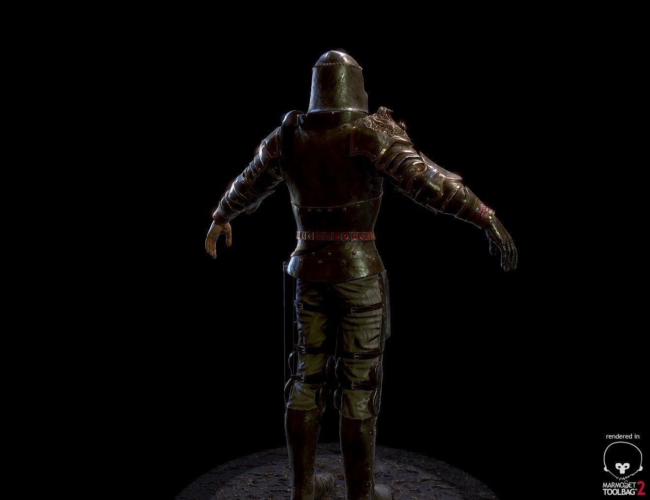 Heavy Knight Low-poly 3D model_20