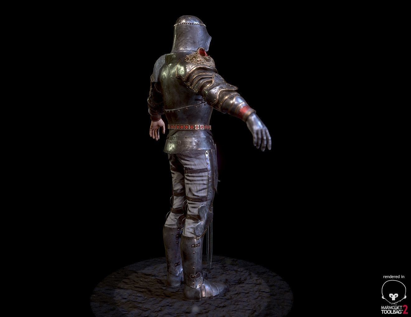 Heavy Knight Low-poly 3D model_12