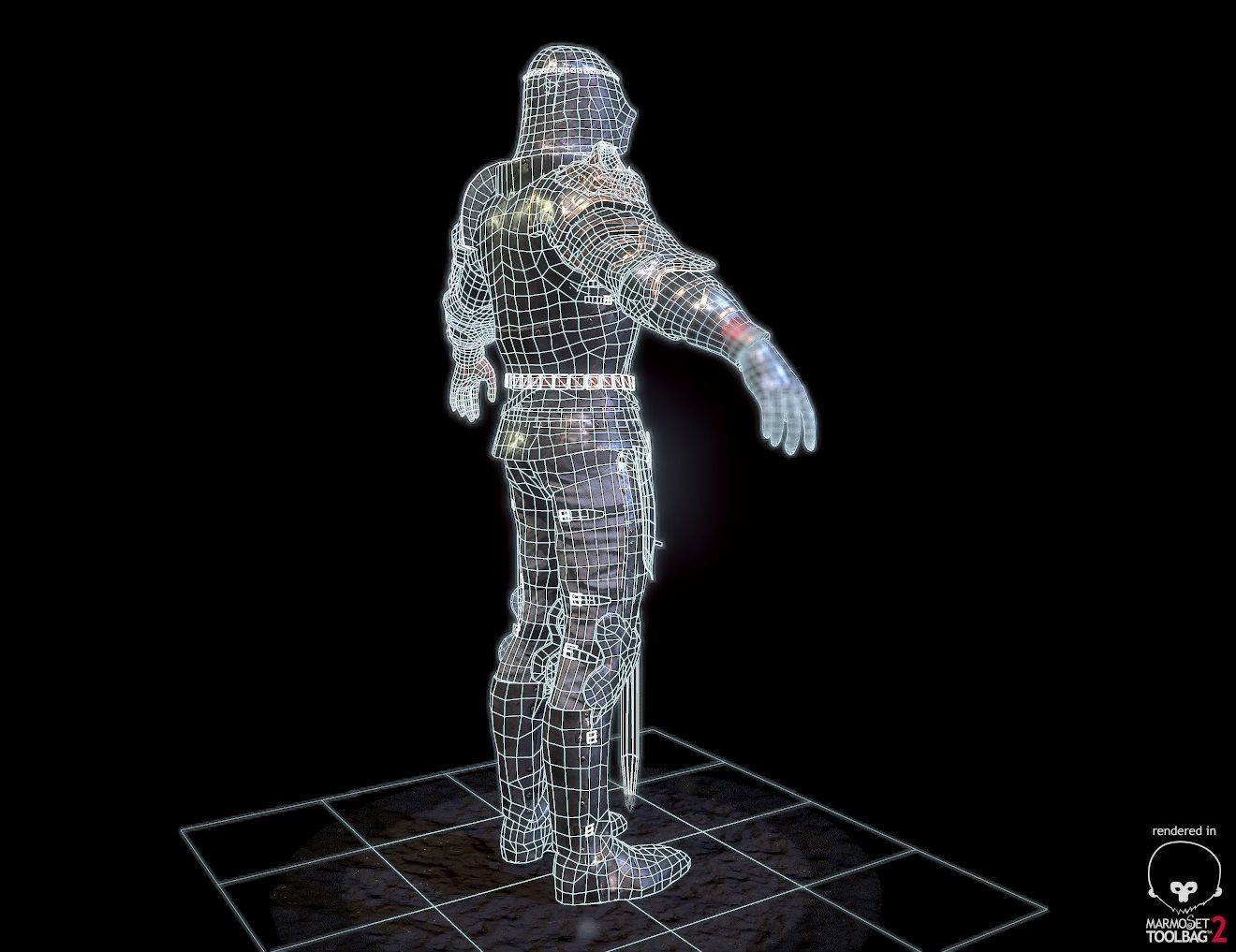 Heavy Knight Low-poly 3D model_13
