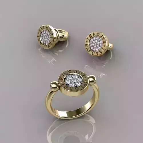 Bvlgari Ring and Earrings