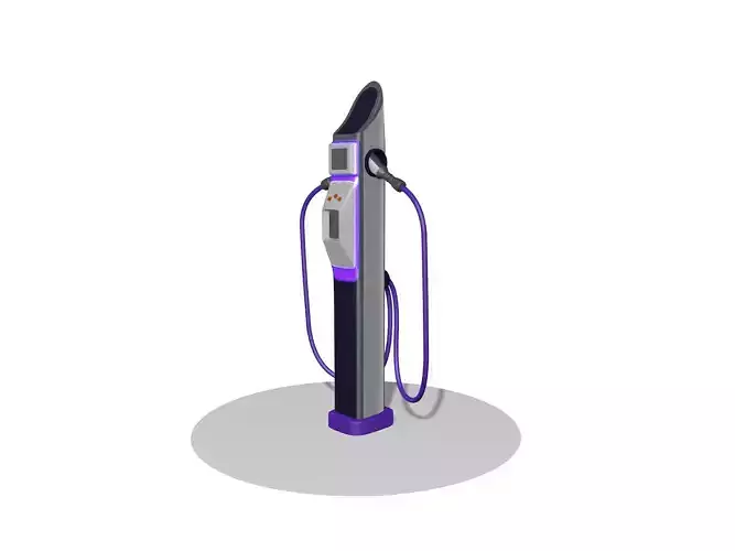 Concept Electric Car Charging Station 3D model