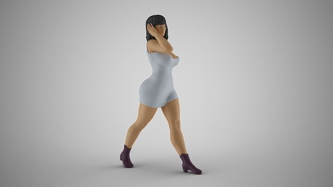 Woman Walking Away 3D print model