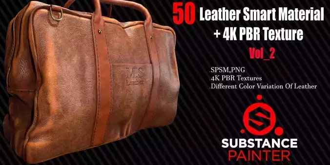 50 Leather Smart Material  4K PBR Texture Texture