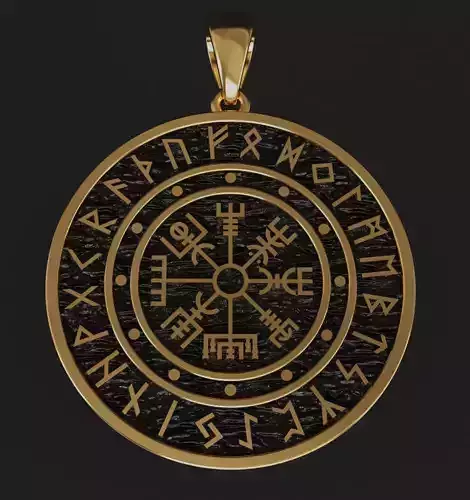 Pendant Vegvisir 3D print model