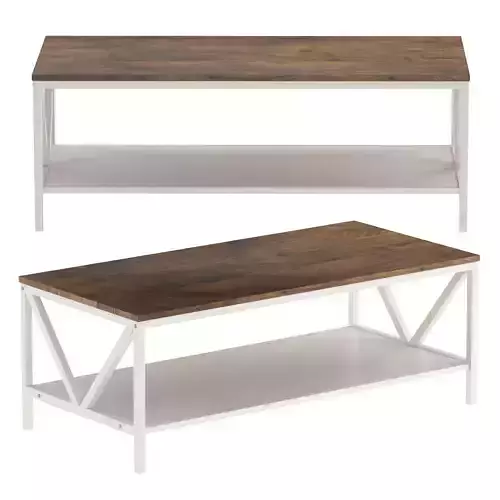 Wood Coffee Table With Storage By Sand and Stable