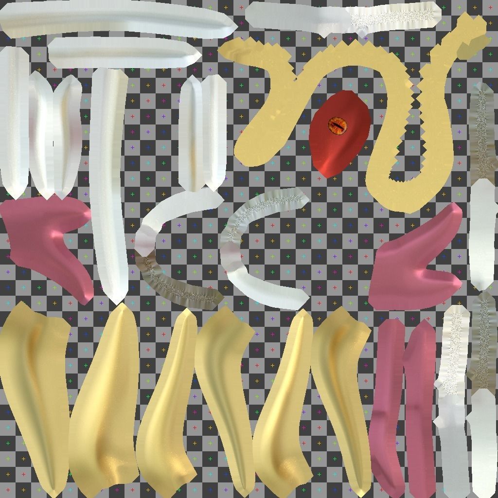 Red Dragon Chinese Low-poly 3D model_7