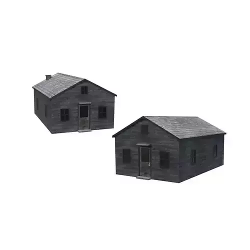 Old Abandoned House Low-poly 3D model