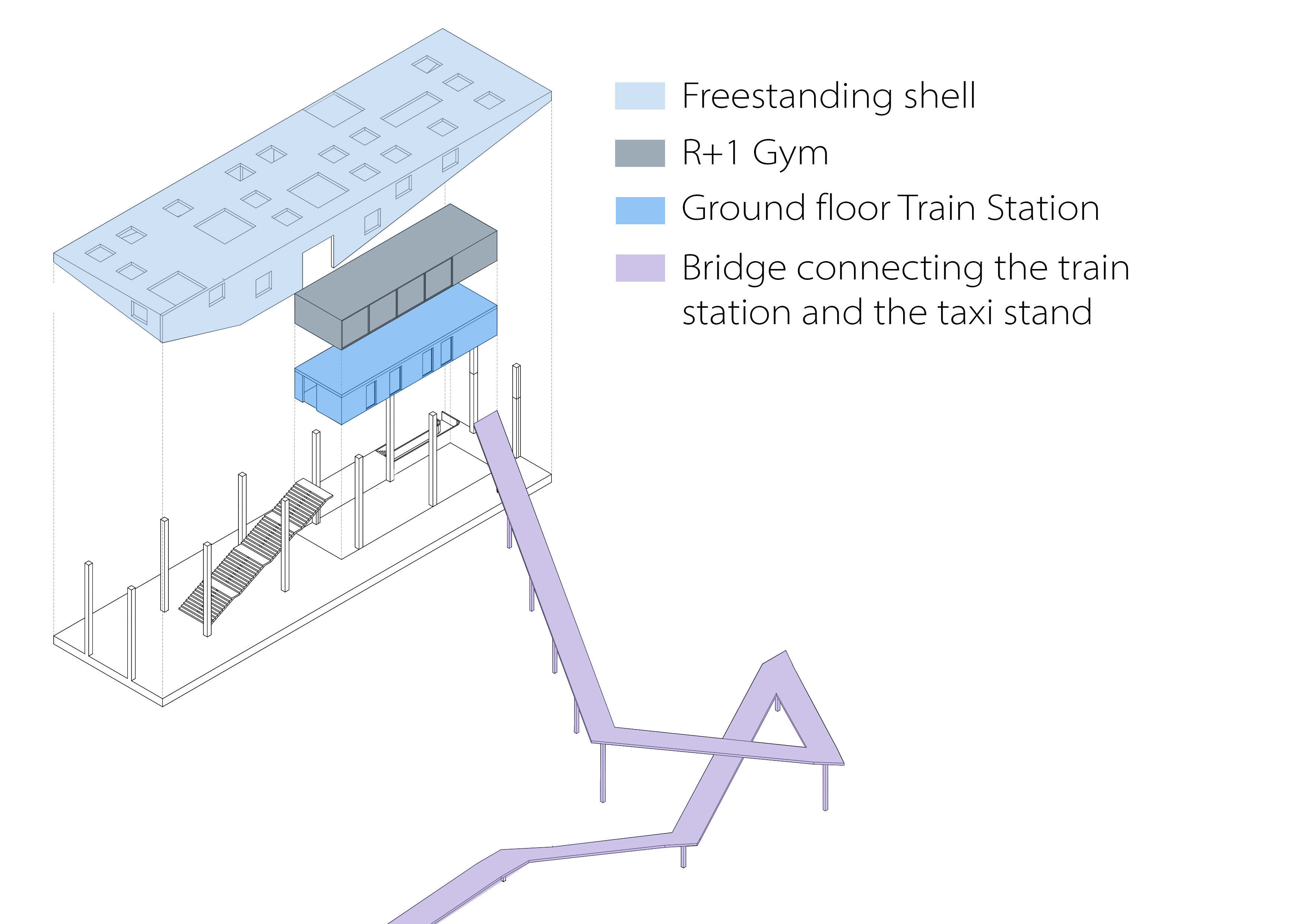Train Station 3D Low-poly 3D model_7