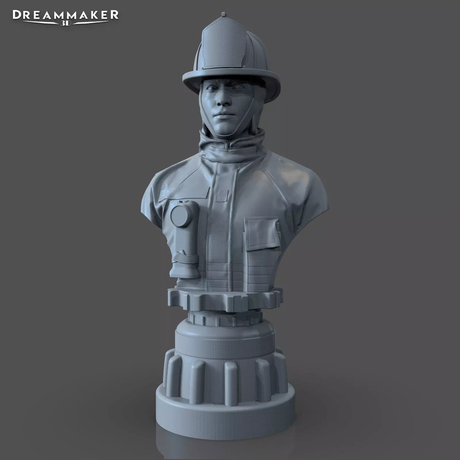Firefighter Bust 3D print model_0