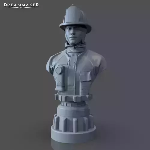 Firefighter Bust 3D print model