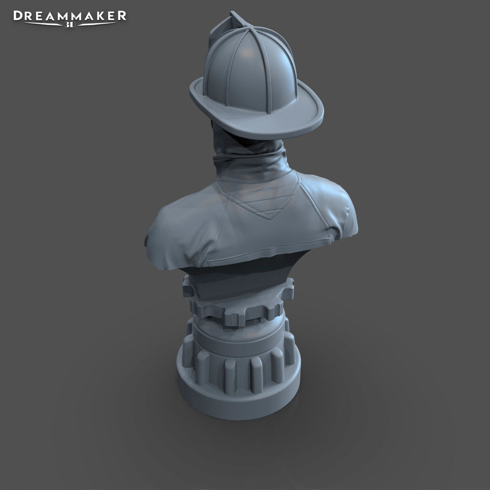 Firefighter Bust 3D print model_6
