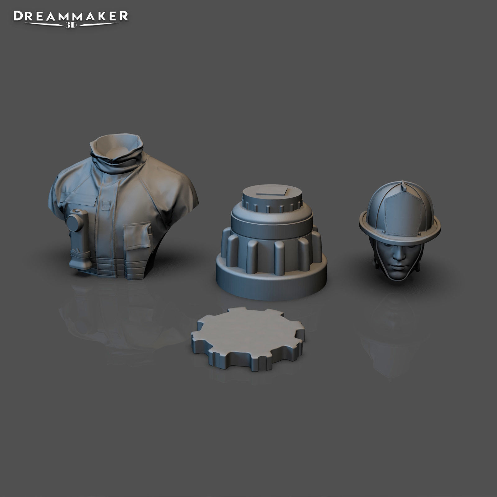 Firefighter Bust 3D print model_7