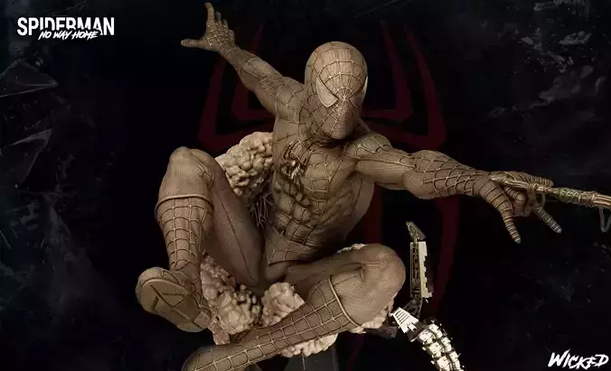 Wicked Marvel Spider man Sculpture 3D print model 3D print model