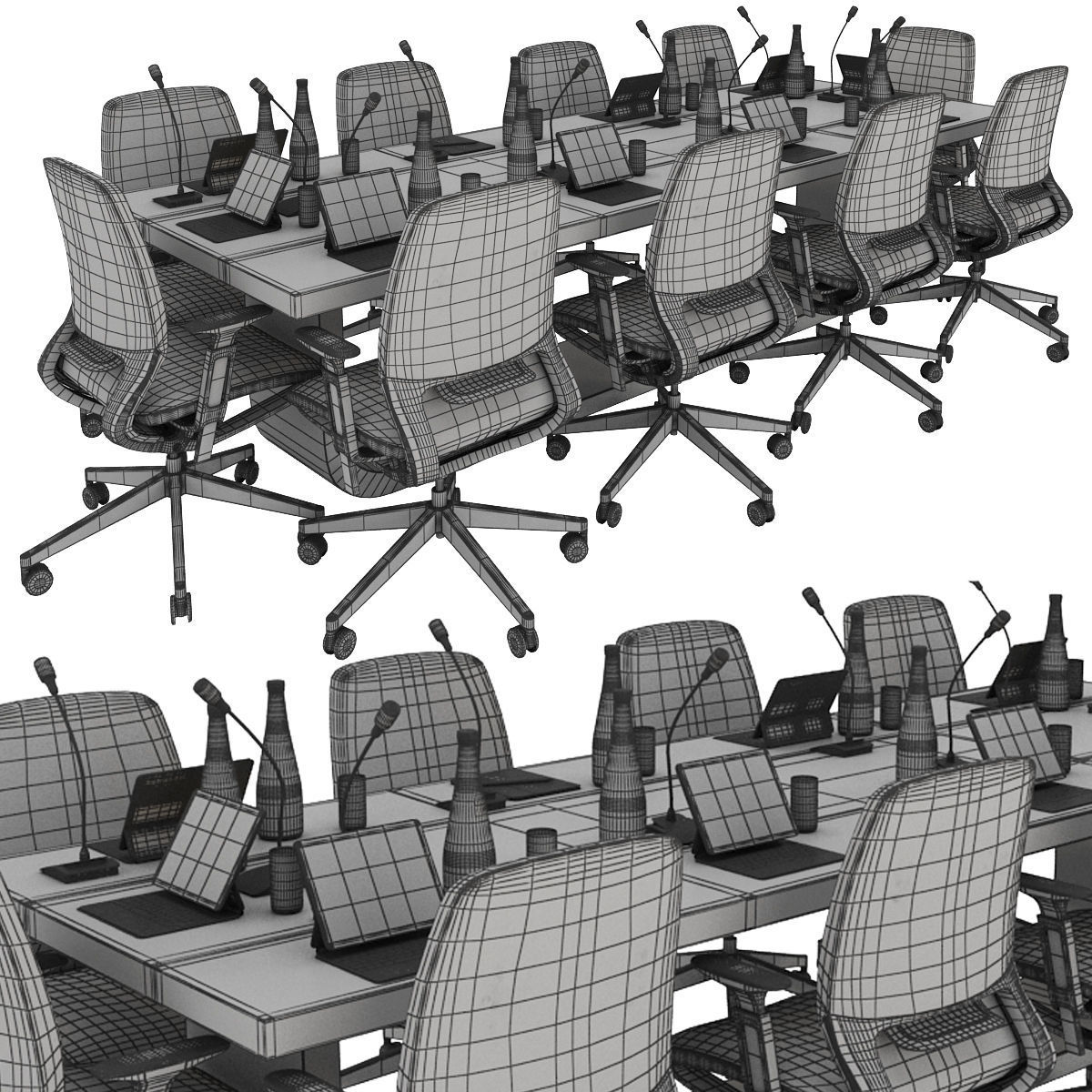 conference table 3D model_4