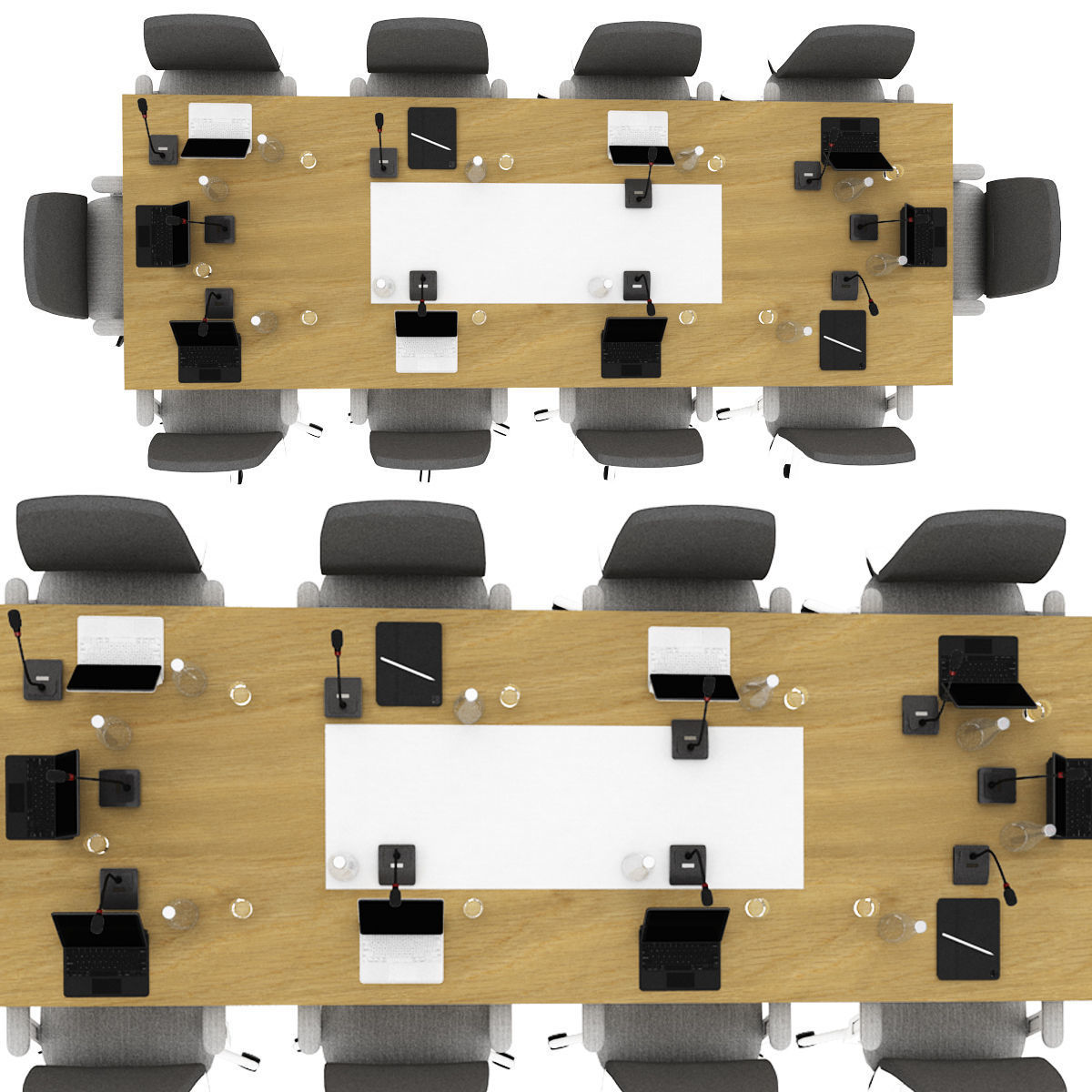 conference table 3D model_2