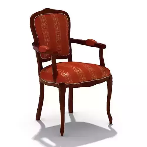 Classic Cusioned Chair 3D model