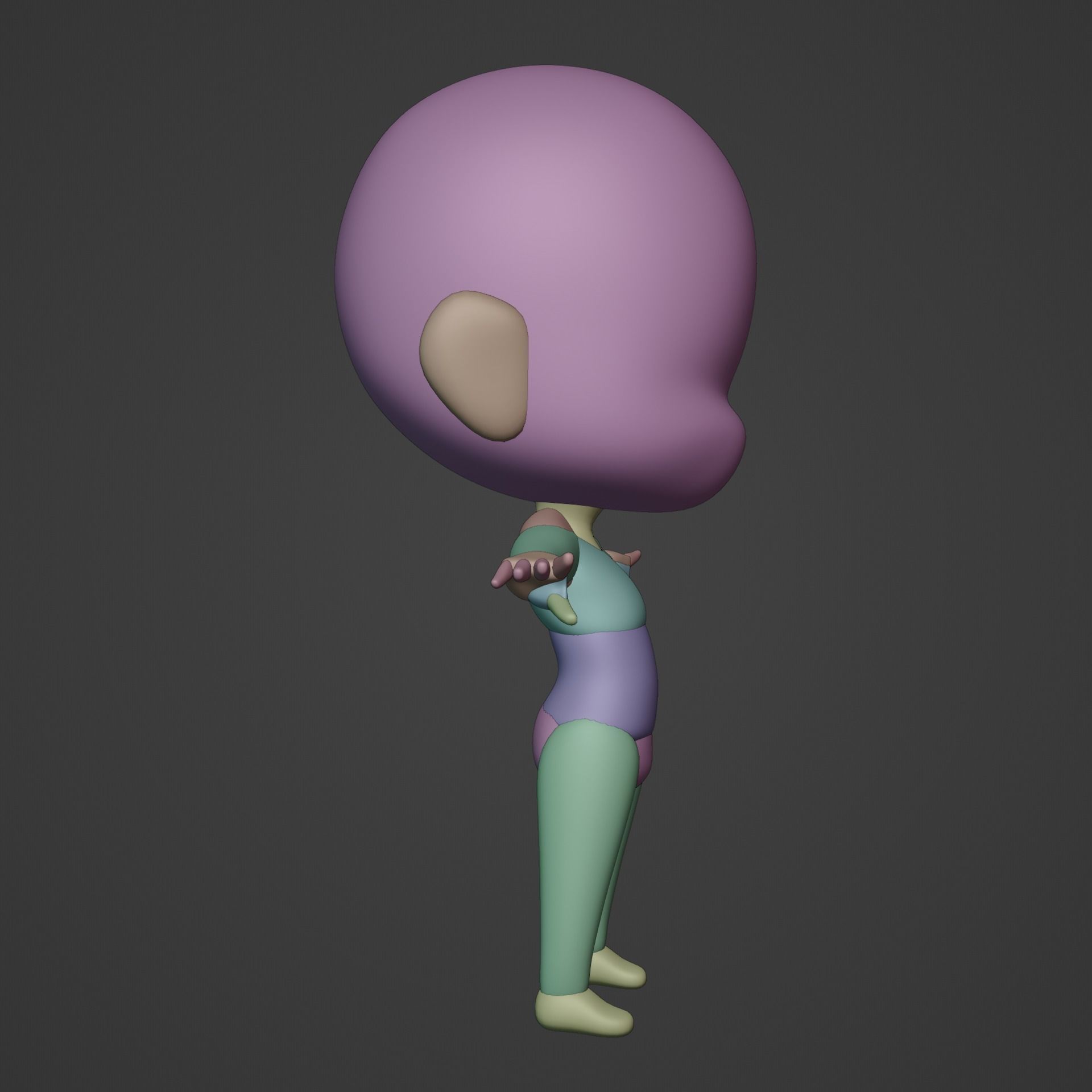Chibi blockout 3D model_1