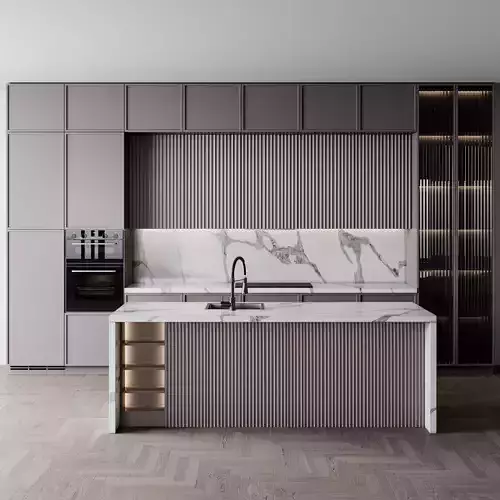 kitchen-modern125 kitchen with cabinets and counter tops