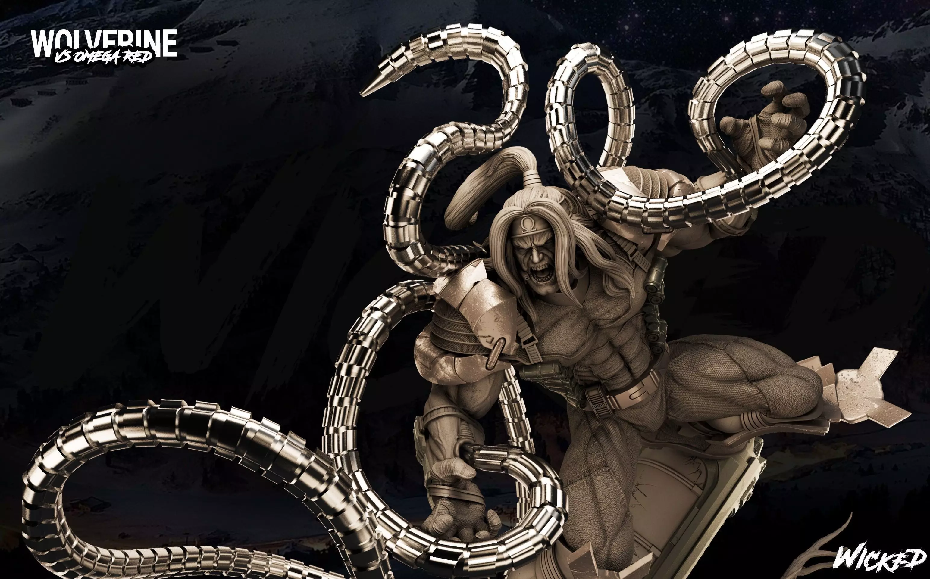 Wicked Marvel Omega Red Sculpture 3D print model 3D print model