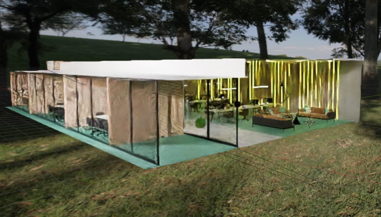 Modern Office with Meeting Rooms and Lounges 3D model_6