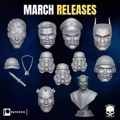 Donman Art March 2022 Collection For Action Figures 3D print model