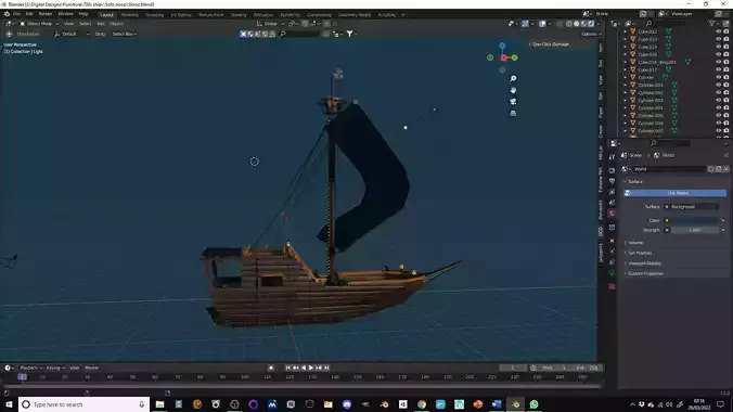 Sloop pirate ship