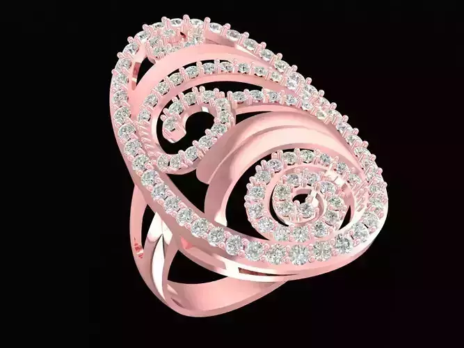 luxury asian diamond lady ring 3197