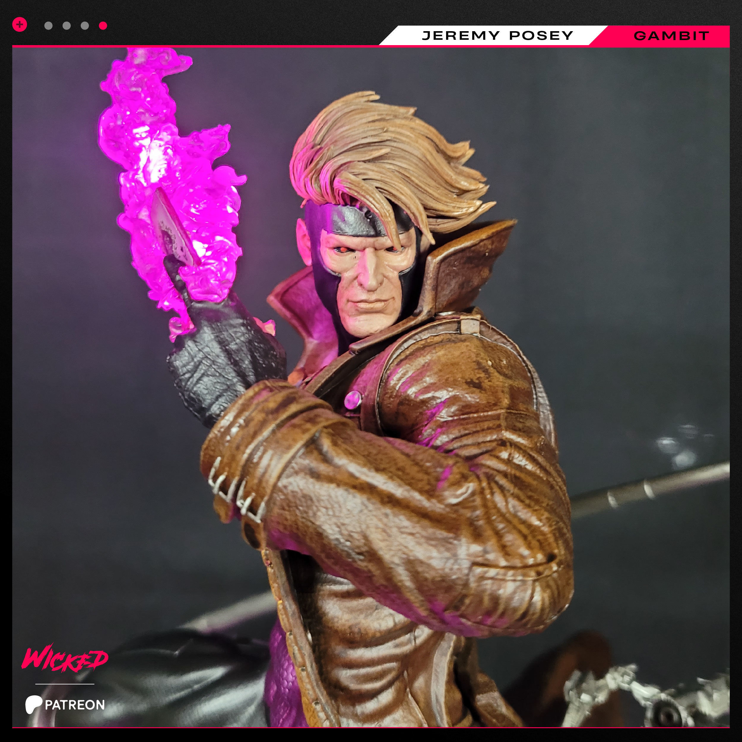 Wicked Marvel Gambit Sculpture 3D print model 3D print model_15