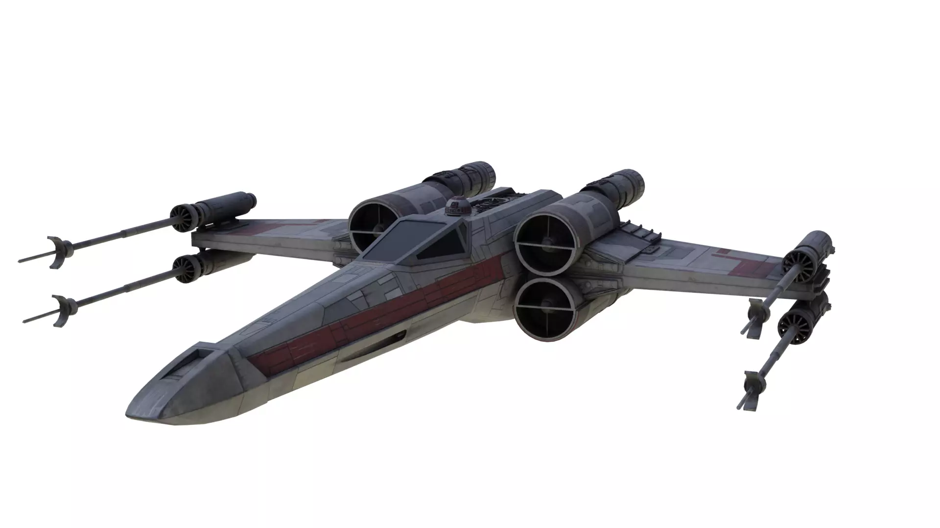 X-Wing T-65 Star Wars -Rigged- Low-poly 3D model_0