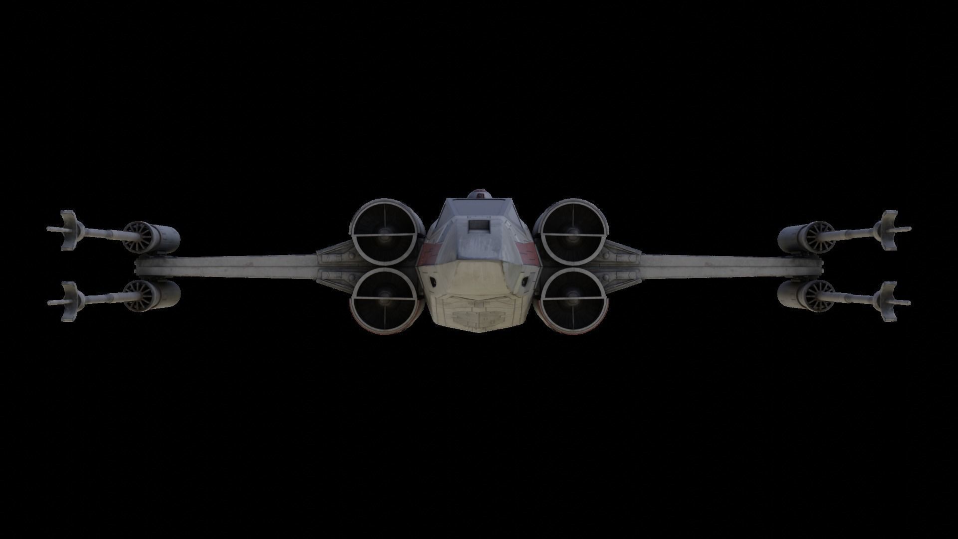 X-Wing T-65 Star Wars -Rigged- Low-poly 3D model_2
