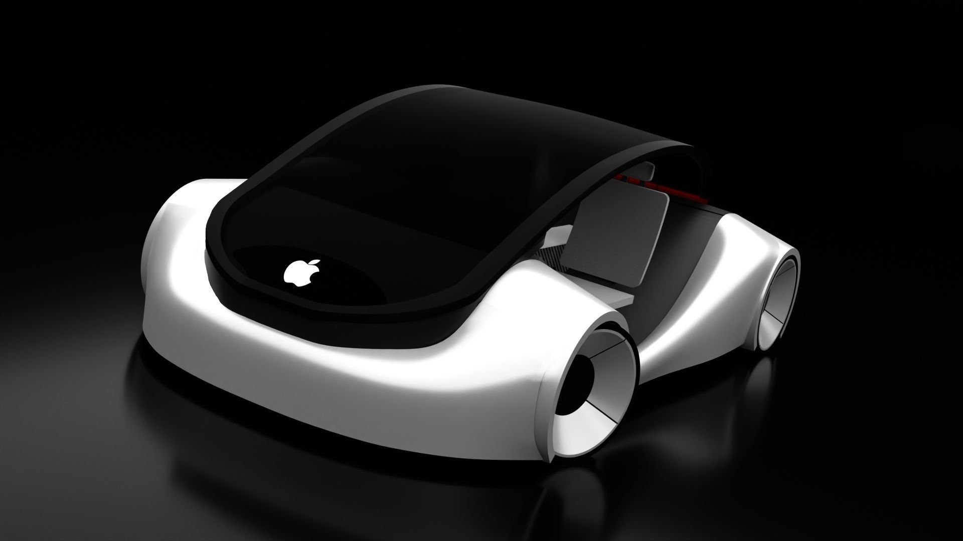Apple futuristic electric car 3D model CGTrader