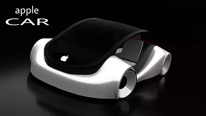 Apple futuristic electric car 3D model