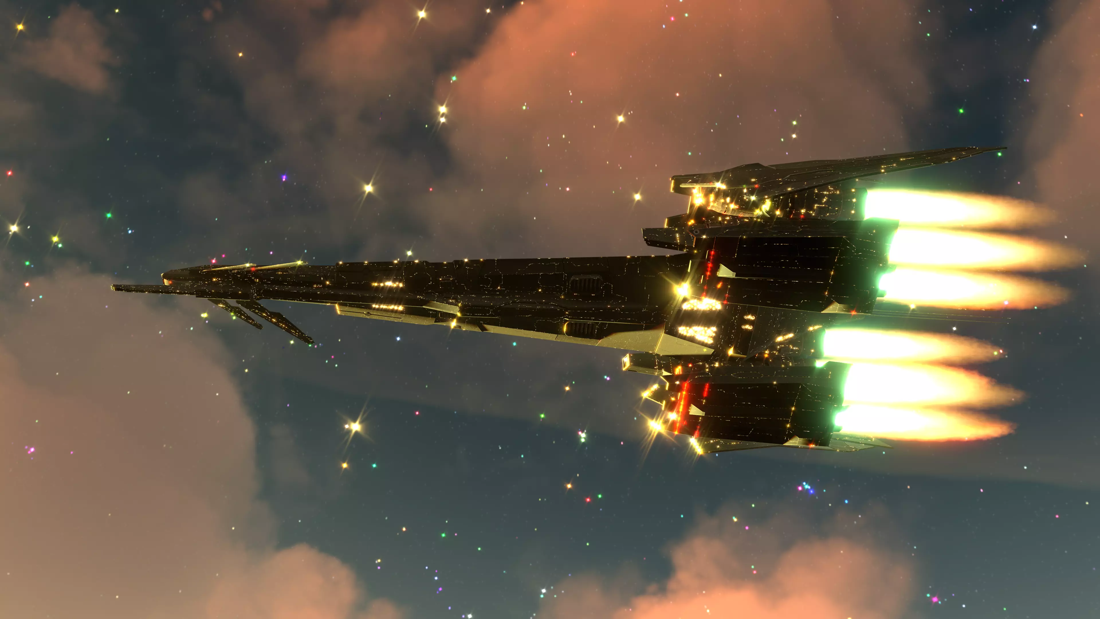 Spaceship  SS-01 SS Class Frigate Ship 3D model_0