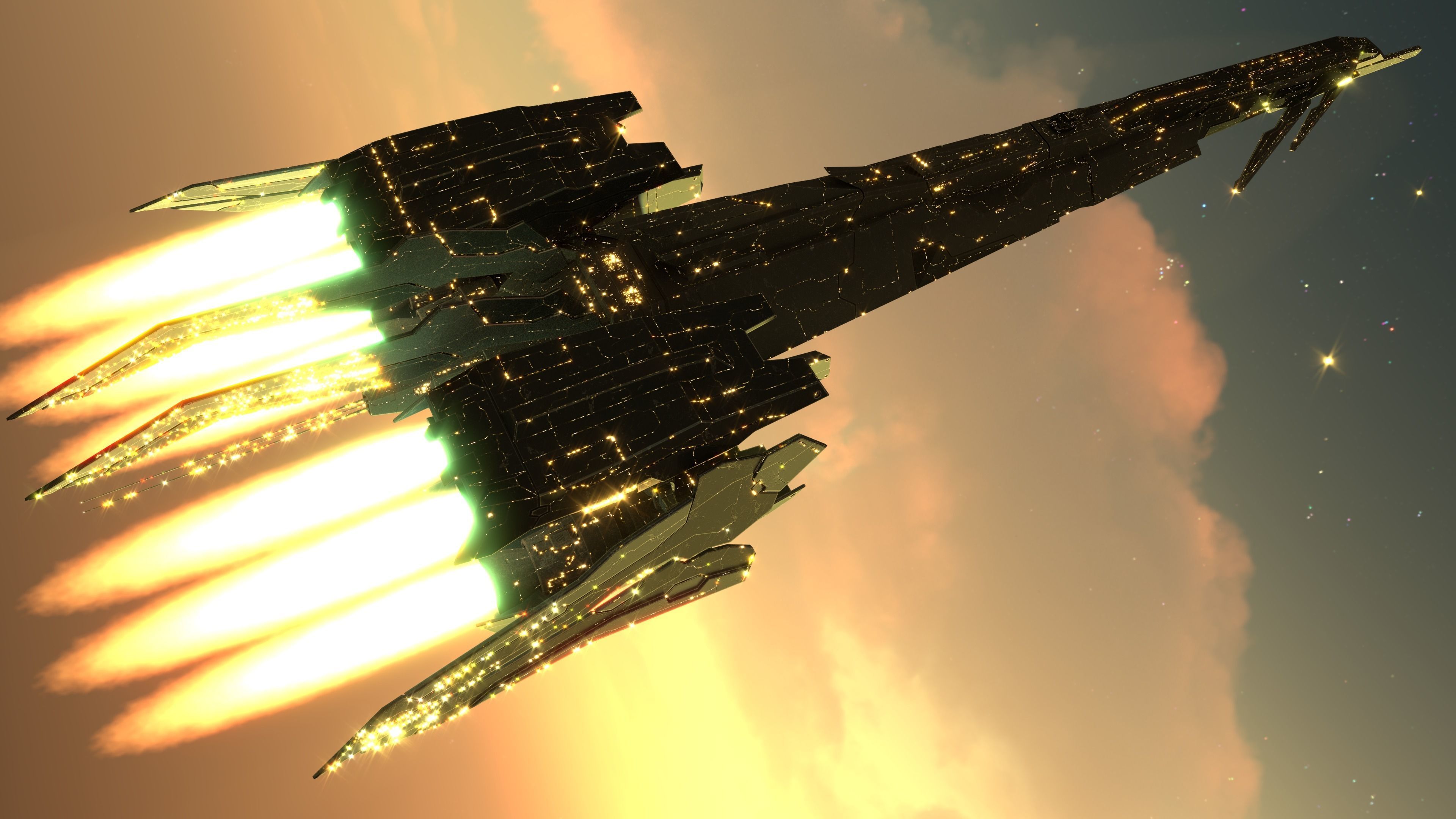 Spaceship  SS-01 SS Class Frigate Ship 3D model_3