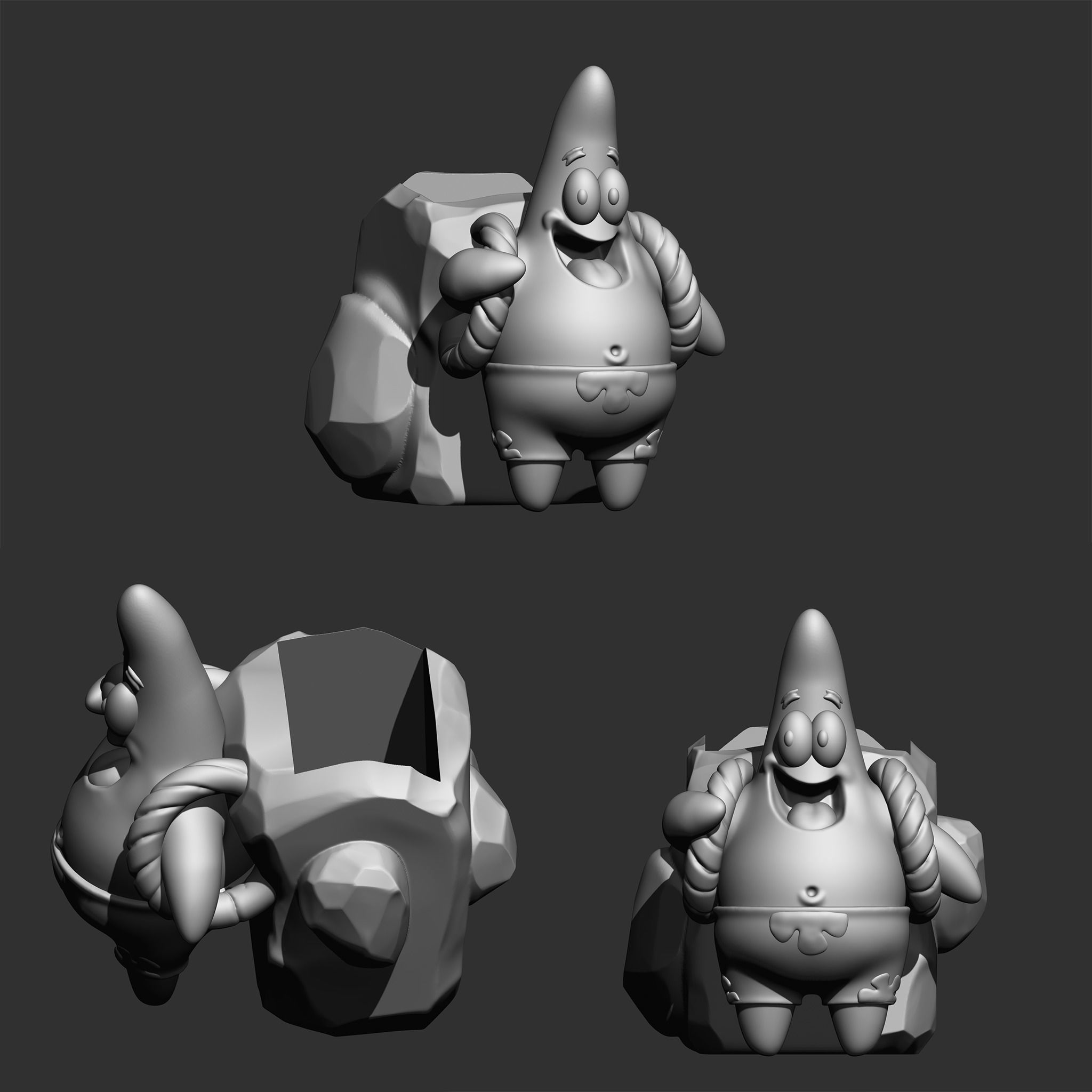 Patricio porta esponja 3D print model_6