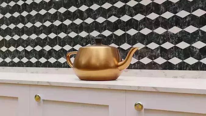 Bronze Teapot 3D model