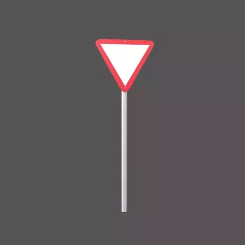 Hong Kong Cartoon Road Give Way Sign V1 001