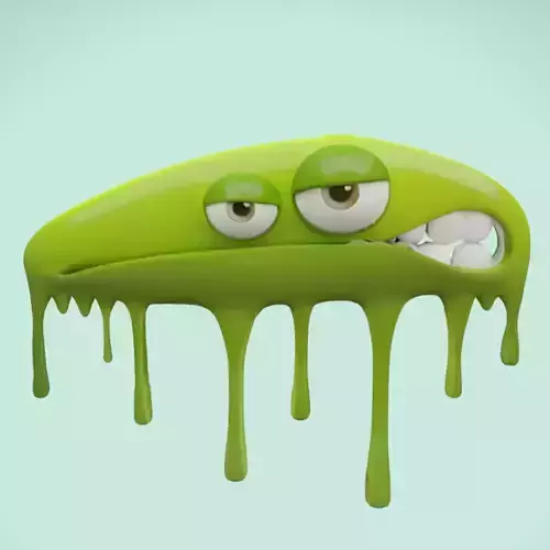 3D cartoon paint SplatZ for wall 3D print model