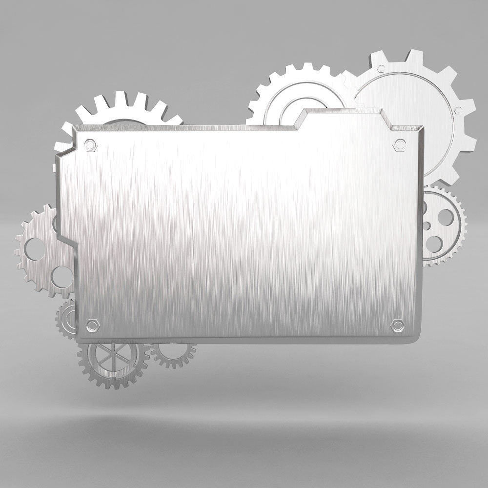 Machine mechanical gears plate 3d model 3D model_5
