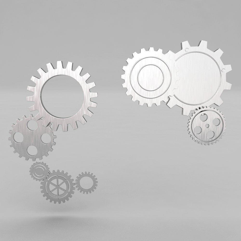 Machine mechanical gears plate 3d model 3D model_4