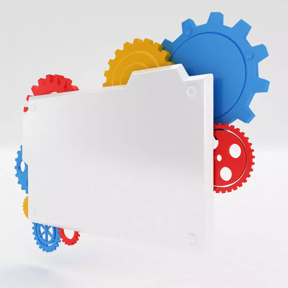 Machine mechanical gears plate 3d model 3D model_0