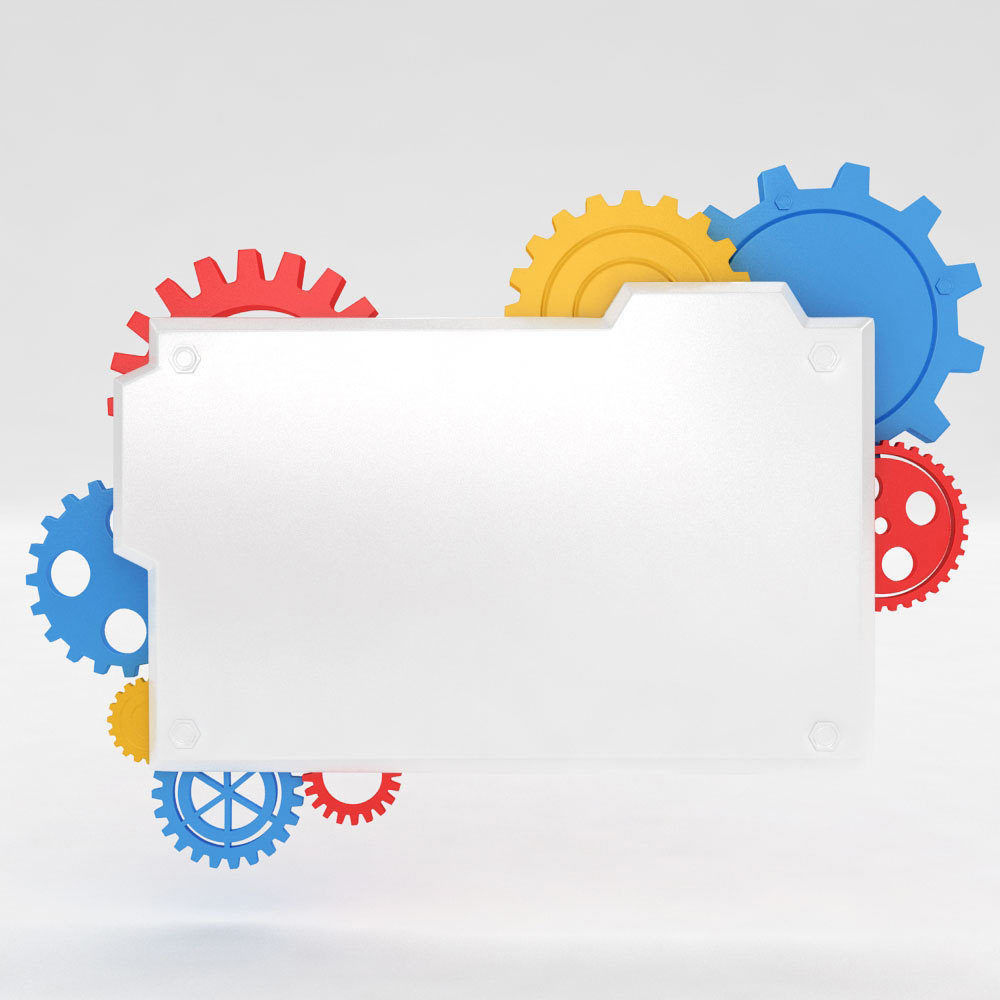 Machine mechanical gears plate 3d model 3D model_2