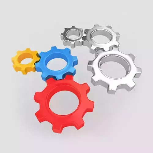 Mechanical gear wheels 3d model  