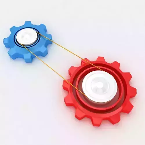 Mechanical gear chain 3d model