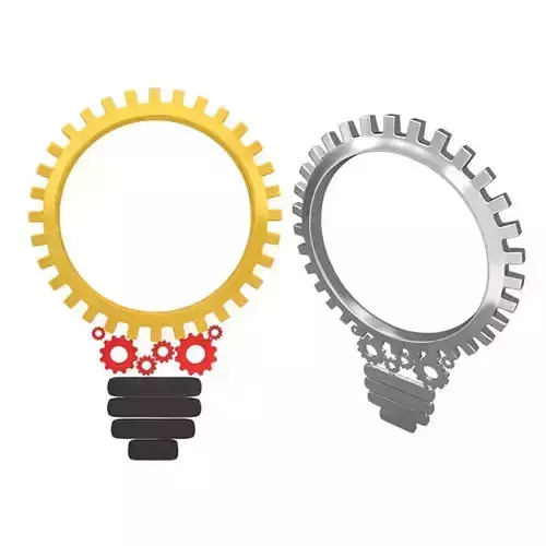  Bulb mechanical gear 3d model 