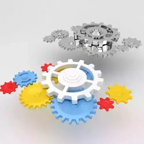 Mechanical gears 3d model